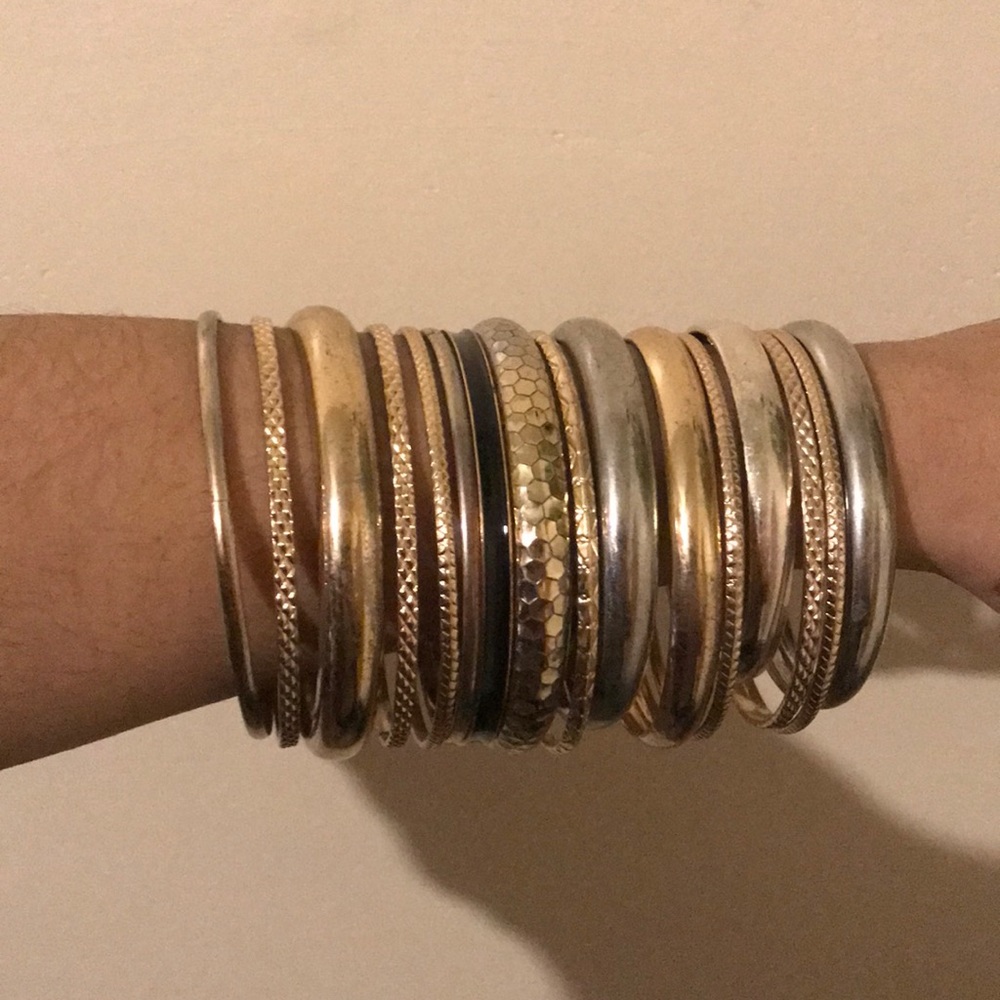 collection of gold and silver bangles!!!!